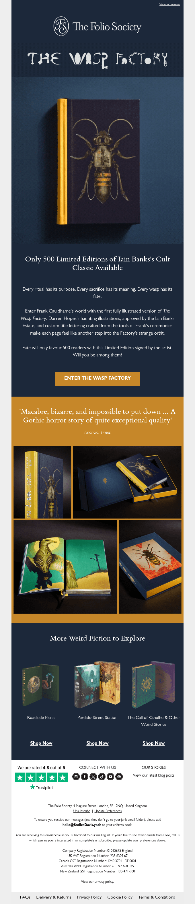 The Wasp Factory Limited Edition is Here