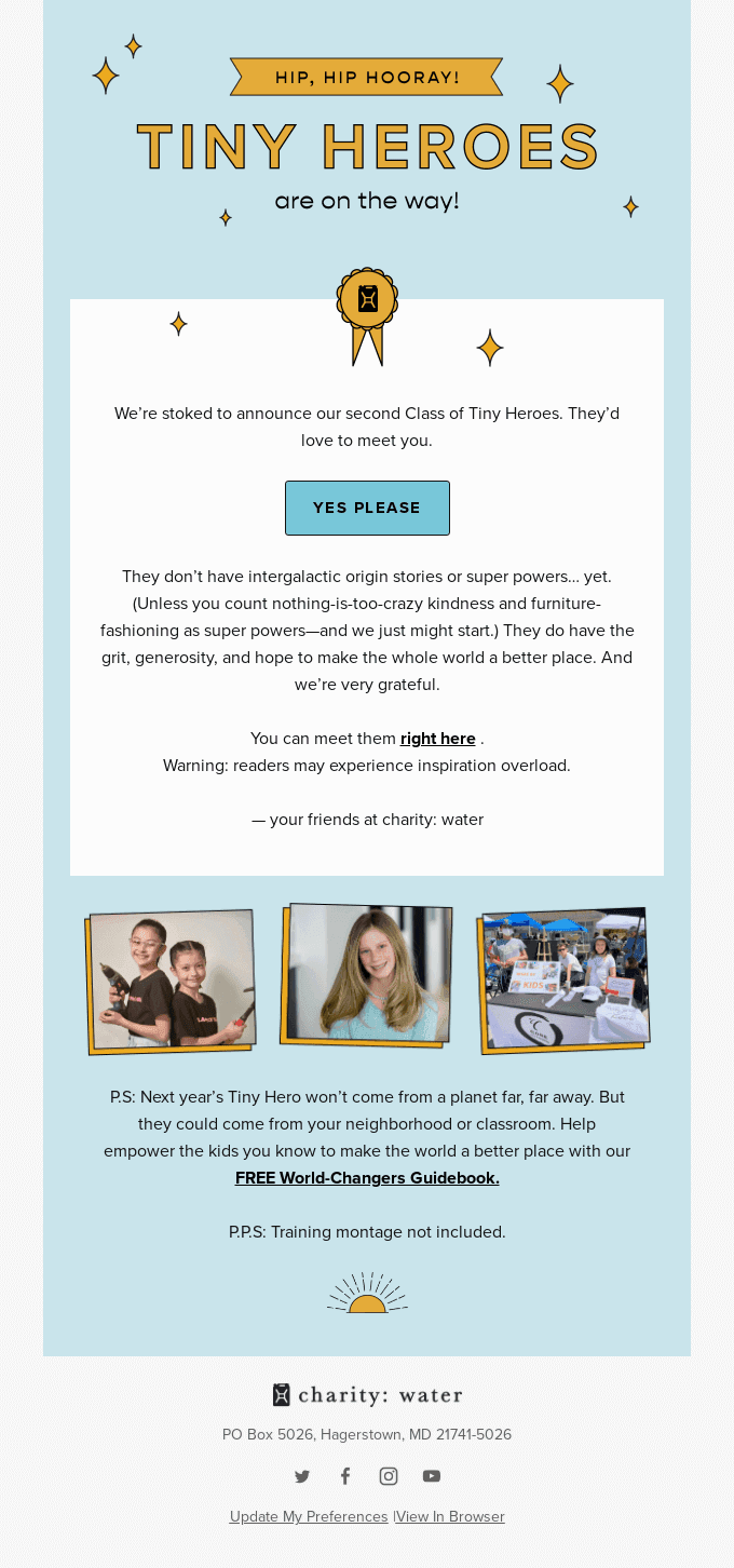 Three cheers for 2022’s Tiny Heroes!