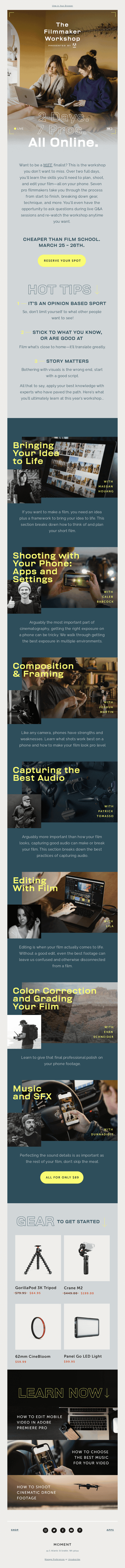 Want to be a better filmmaker? We got you.
