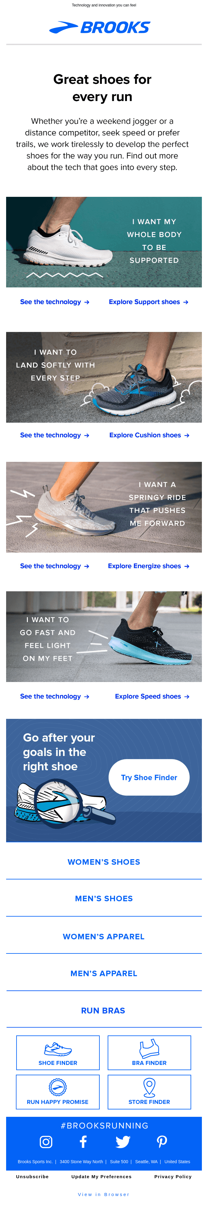 We build shoes for the way you run