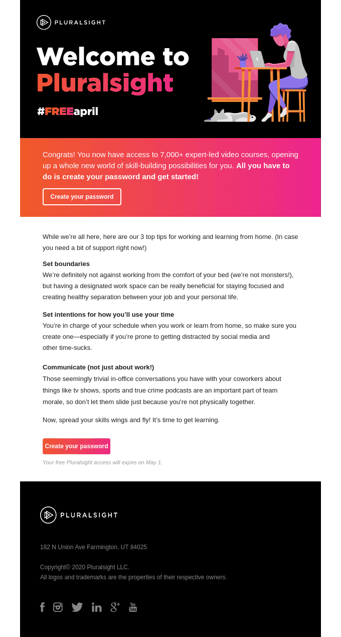 Welcome to Pluralsight! Start learning.