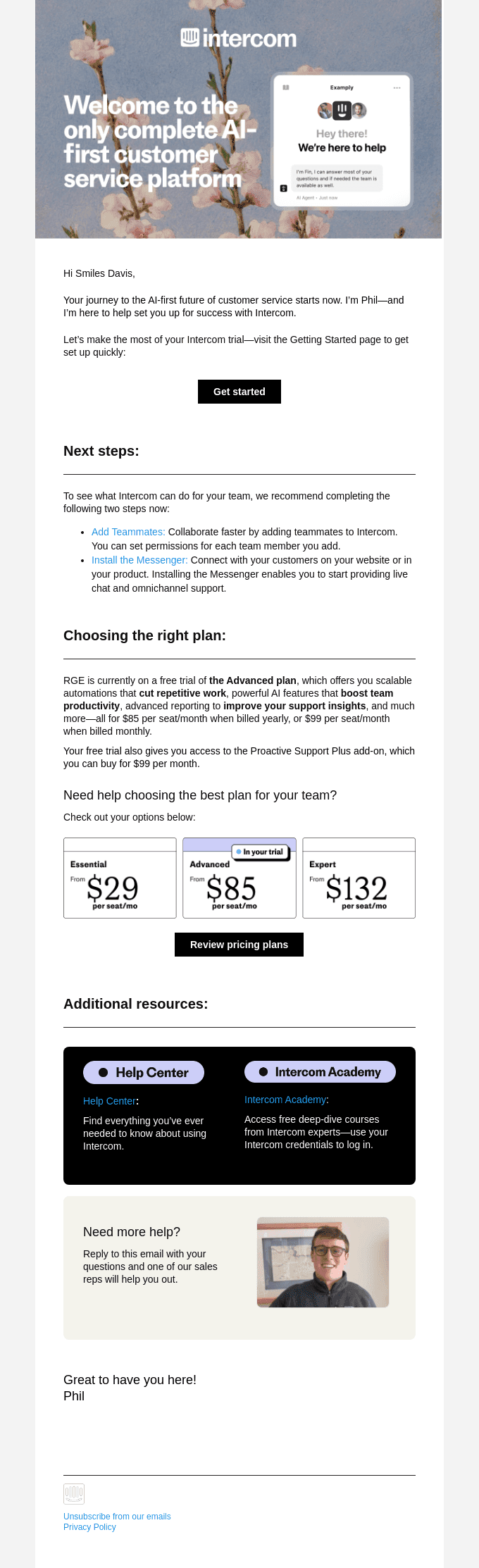 👋 Welcome to your Intercom trial – let’s get you set up
