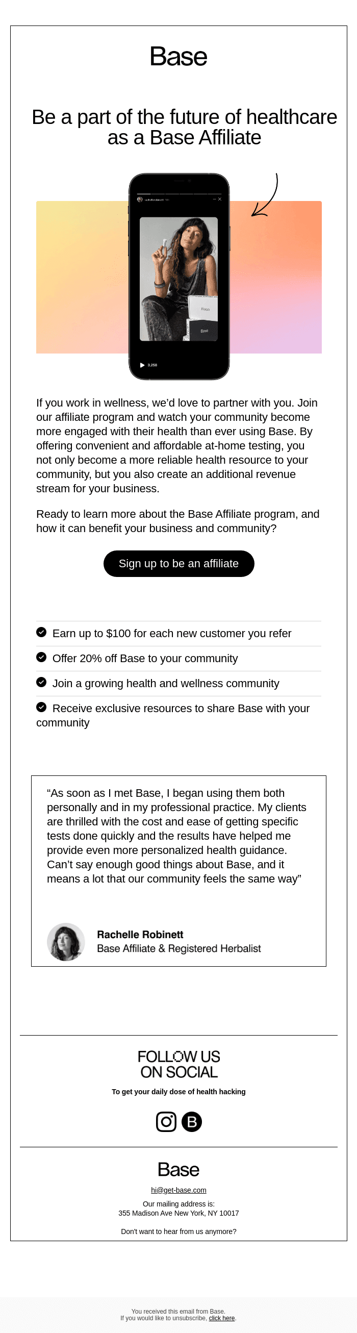 Wellness expert? Check out our Affiliate Program