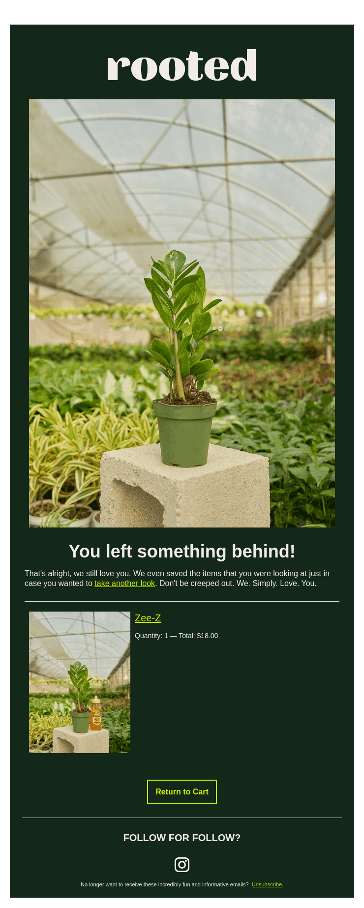 You left something behind!