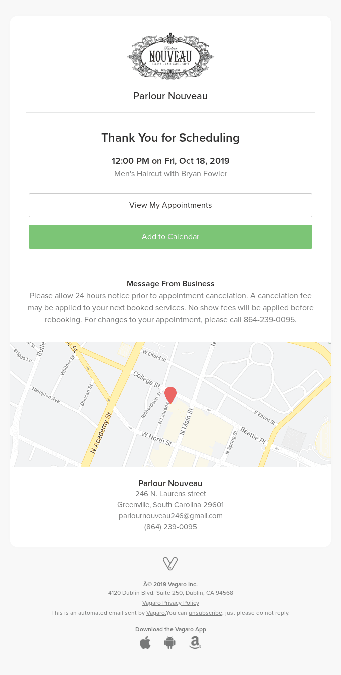 Your Appointment is Reserved with Bryan