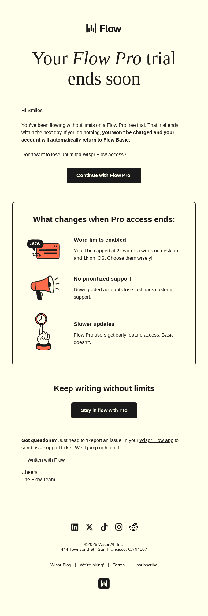 Your Flow Pro access ends soon ⏳